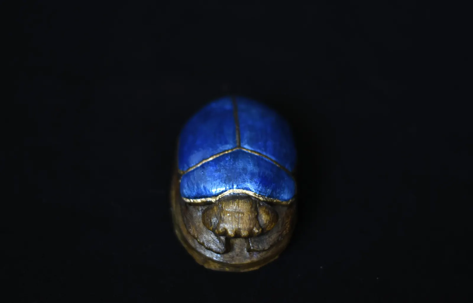 Scarabée en plâtre - bois peint