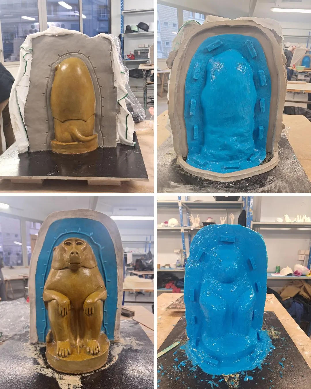 Singe en mousse polyuréthane rigide - pierre sombre — vue 4