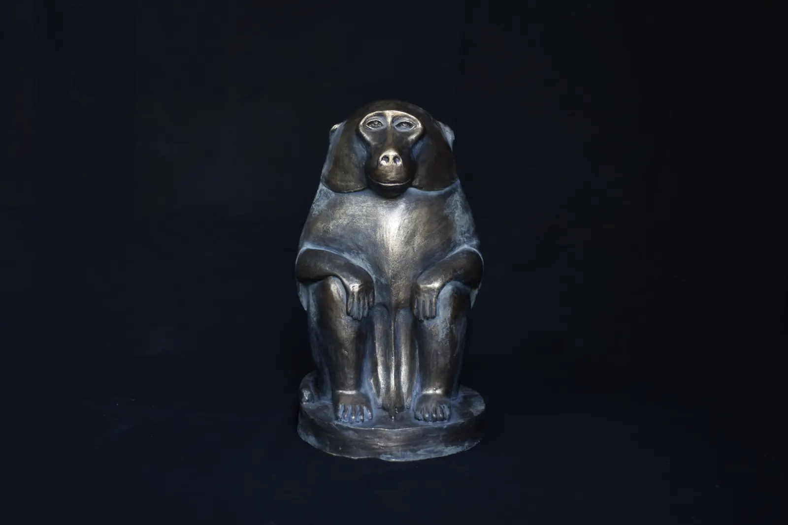 Singe en résine polyester - bronze